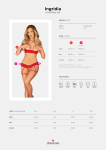 Комплект Obsessive Ingridia 2-pcs crotchless set XL/2XL, червоний, з доступом, відкриті груди - фото №5