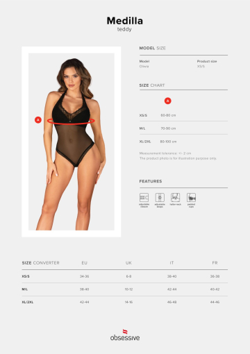 Боді Obsessive Medilla teddy XS/S - фото №5