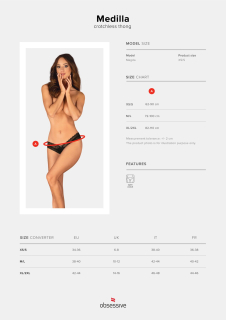 Трусики Obsessive Medilla crotchless thong M/L - - фото №5
