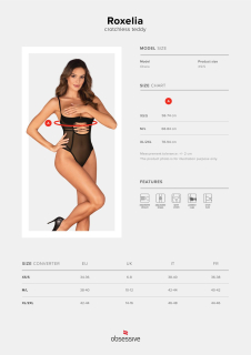 Боді Obsessive Roxelia crotchless teddy XL/2XL - - фото №5