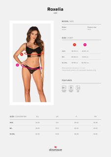 Комплект Obsessive Roxelia 2-pcs set XL/2XL - - фото №5