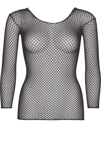 Сітчастий топ Leg Avenue Long Sleeves T-Shiets Black, One Size - фото №3