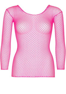 Сітчастий топ Leg Avenue Long Sleeves T-Shirts Neon Pink, One Size - №3