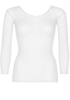 Сітчастий топ Leg Avenue Long Sleeves T-Shirts White, One Size - - фото №3