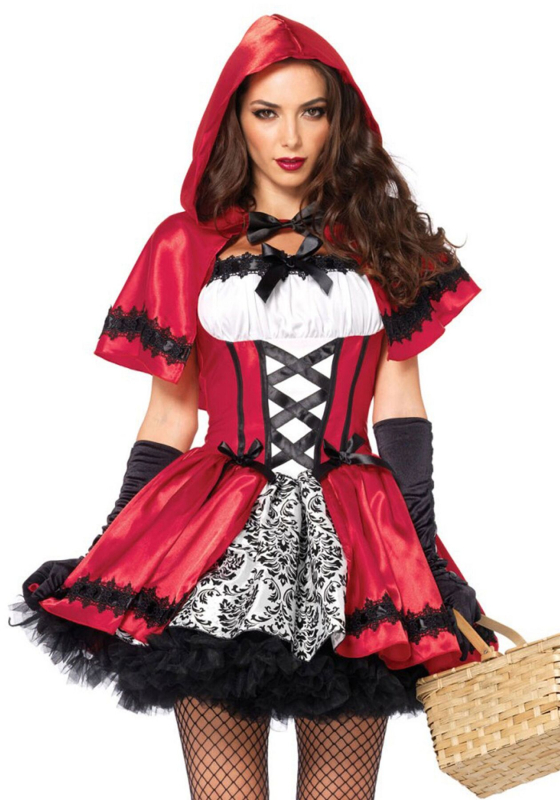 Еротичний костюм Червоної шапочки Leg Avenue Gothic Red Riding Hood L, сукня, накидка - фото