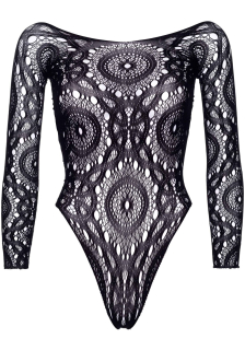 Еротичне боді-бодістокінг Leg Avenue Snap crotch thong back teddy Black S/M - - фото №3