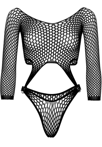 Еротичне боді Leg Avenue Top bodysuit with thong back Black - фото №3