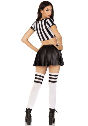 Костюм рефері Leg Avenue Time Out Referee S, кроп-топ спідниця свисток - фото №6
