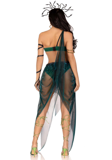 Еротичний костюм Медузи Горгони Leg Avenue Medusa Costume M, топ, спідниця, нарукавники, прикраси - фото №4