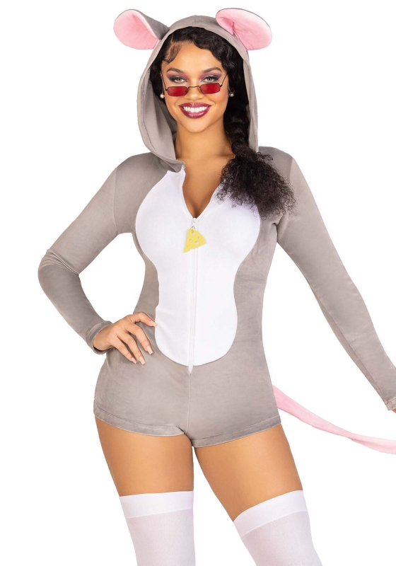 Комбінезон-костюм миші Leg Avenue Comfy Mouse S, з капюшоном - фото