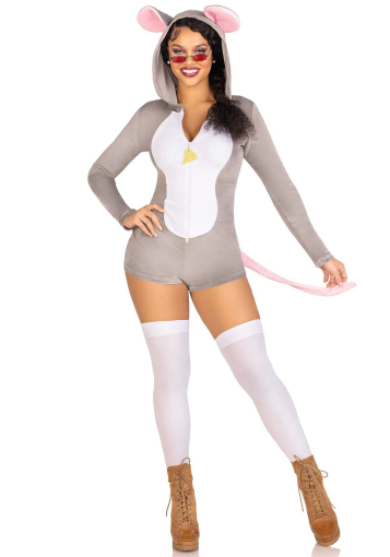 Комбінезон-костюм миші Leg Avenue Comfy Mouse S, з капюшоном - фото №3