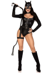 Еротичний костюм кішечки Leg Avenue Fierce Feline XS, боді, пояс з підв’язкою, маска кішки - фото №6