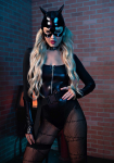 Еротичний костюм кішечки Leg Avenue Fierce Feline L, боді, пояс з підв’язкою, маска кішки - фото №4