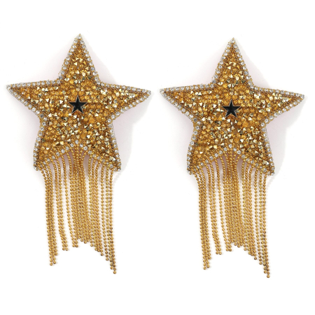 Пестис-зірки з бахромою JSY Nipple Sticker RT236112 Gold, стікери №2