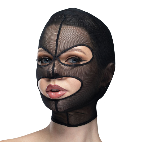 Маска сітка з відкритим ротом та очима Feral Feelings - Mask Black - фото