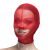 Маска сітка із відкритим ротом Feral Feelings - Hood Mask Red - фото