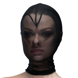 Маска серце сітка із повністю закритим обличчям Feral Feelings - Hearts Mask Black/Black - фото