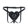 Трусики Серце для страпону Feral Feelings - Hearts Strap-on Belt Black №1