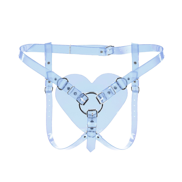 Трусики Серце для страпону Feral Feelings - Hearts Strap-on Belt Trasparent 