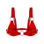 Ліф класичний Feral Feelings - Bikini Top Red Trasparent - фото