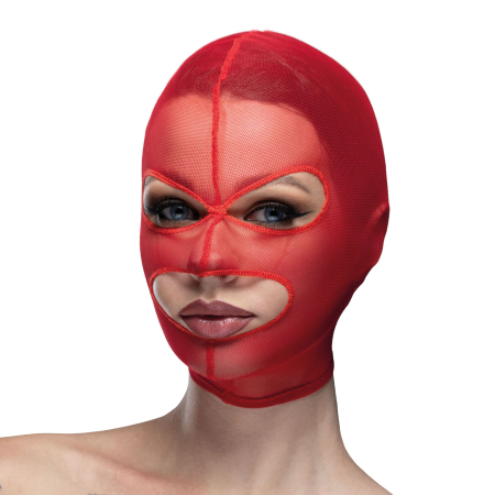 Маска сітка з відкритим ротом та очима Feral Feelings - Mask Red - фото