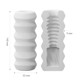 Мастурбатор Otouch DECOR 1-D, ефект всмоктування, реберця-кільця, звужений діаметр - - фото №2