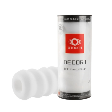 Мастурбатор Otouch DECOR 1-D, ефект всмоктування, реберця-кільця, звужений діаметр - фото №6