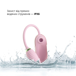 Вакуумний кліторальний стимулятор Otouch Louis Vibrate Pink з віброяйцем, у кейсі - - фото №5