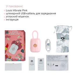 Вакуумний кліторальний стимулятор Otouch Louis Vibrate Pink з віброяйцем, у кейсі - - фото №6