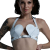 Ліф Серце з натуральної шкіри Feral Feelings - Hearts Bra White 