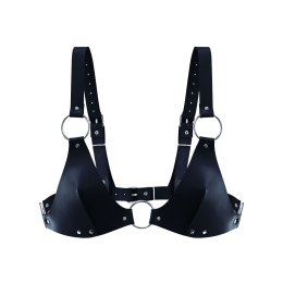 Ліф з натуральної шкіри Feral Feelings - Bikini Top Black - фото