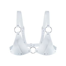 Ліф з натуральної шкіри Feral Feelings - Bikini Top White - фото