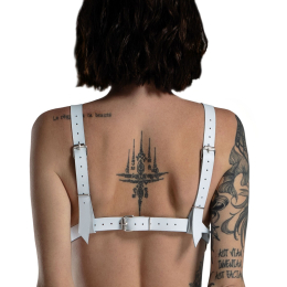 Ліф з натуральної шкіри Feral Feelings - Bikini Top White - - фото №3