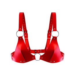 Ліф з натуральної шкіри Feral Feelings - Bikini Top Red - фото