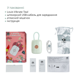 Вакуумний кліторальний стимулятор Otouch Louis Vibrate Teal з віброяйцем, у кейсі - - фото №6