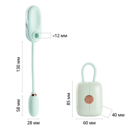 Вакуумний кліторальний стимулятор Otouch Louis Vibrate Teal з віброяйцем, у кейсі - - фото №2