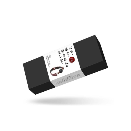 Силіконовий кляп Liebe Seele Wine Red Ball Gag, діаметр кульки 4,3 см, ремінь із натуральної шкіри - фото №6