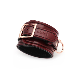 Шкіряні поножі Liebe Seele Wine Red Ankle Cuffs, знімний ланцюжок-кріплення - - фото №3