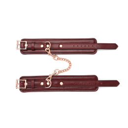 Шкіряні поножі Liebe Seele Wine Red Ankle Cuffs, знімний ланцюжок-кріплення - - фото №4