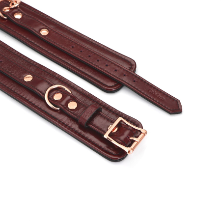 Шкіряні поножі Liebe Seele Wine Red Ankle Cuffs, знімний ланцюжок-кріплення - фото №6