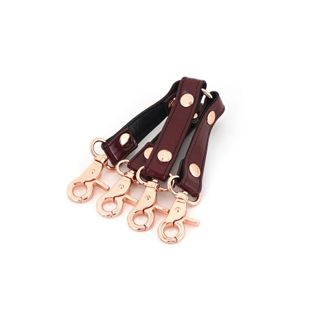 Шкіряна хрестовина Liebe Seele Wine Red Hogtie - фото №5