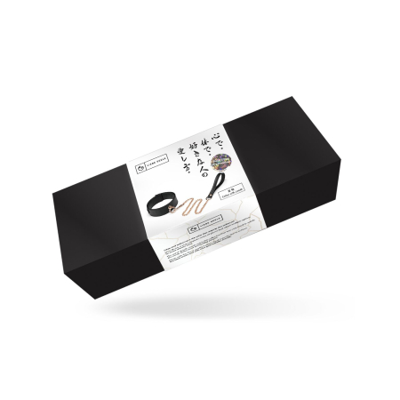 Нашийник з повідцем Liebe Seele Black Organosilicon Collar with Leash, екошкіра - фото №7