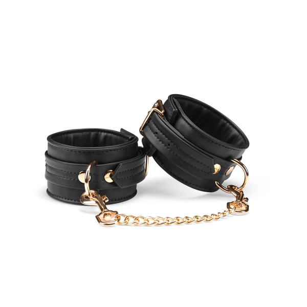 Поножі Liebe Seele Black Organosilicon Anklecuffs, екошкіра - фото