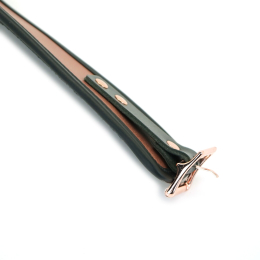 Широкий нашийник з повідцем Liebe Seele Rose Gold Memory Collar with Leash, натуральна шкіра - - фото №6