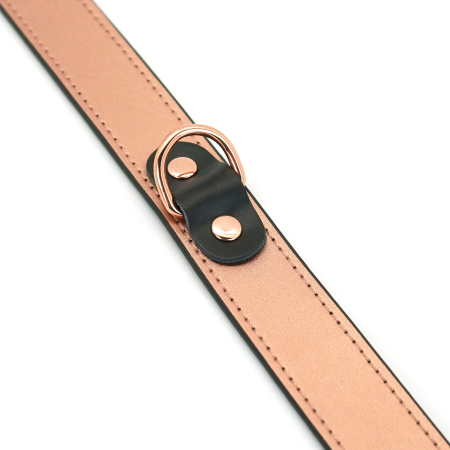 Нашийник із затискачами для сосків Liebe Seele Rose Gold Memory Collar with Nipple Clamps, шкіра - фото №5