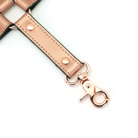 Хрестовина для фіксації Liebe Seele Rose Gold Memory Hog Tie, натуральна шкіра, рожеве золото - фото №5