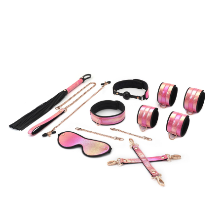 БДСМ-набір Liebe Seele Vivid Sakura 8 Pieces Set, 8 аксесуарів, екошкіра на оксамитовій основі 
