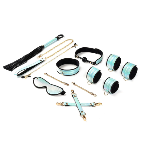БДСМ-набір Liebe Seele Vivid Sky 8 Pieces Set, 8 аксесуарів, екошкіра на оксамитовій основі 