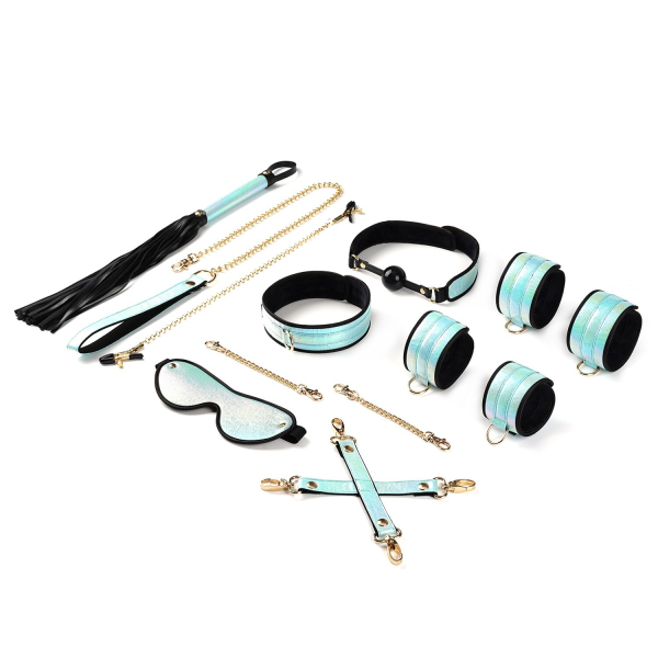 БДСМ-набір Liebe Seele Vivid Sky 8 Pieces Set, 8 аксесуарів, екошкіра на оксамитовій основі 