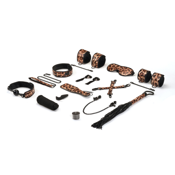 БДСМ-набір Liebe Seele Leopard Print 13pcs set, 13 предметів 